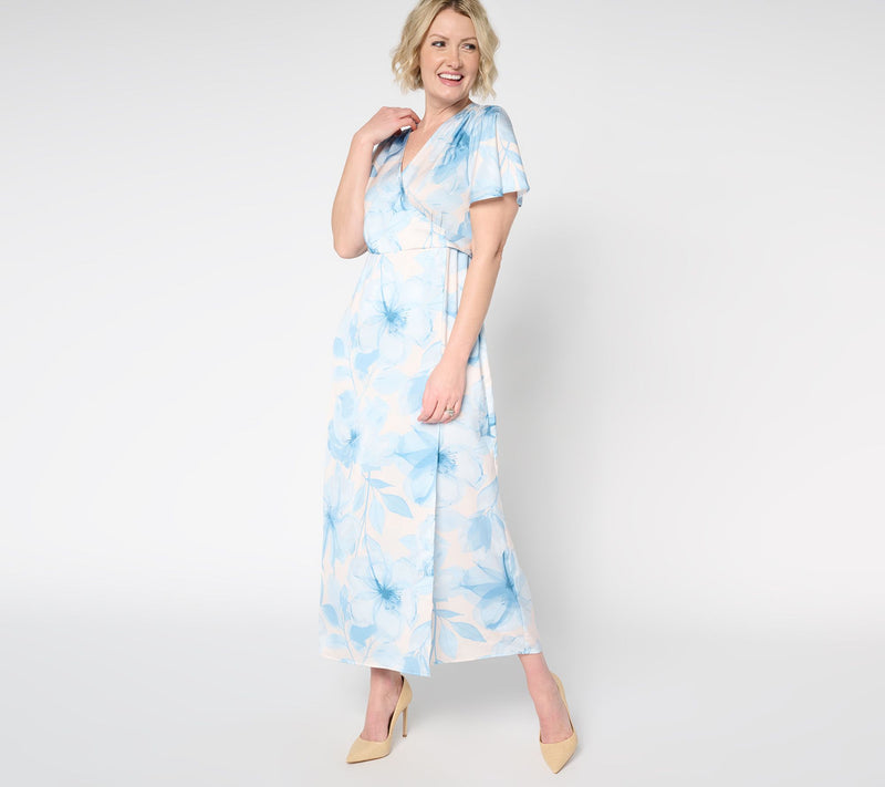 Me by Jennie Garth Regular Camellia Printed Faux Wrap Dress — View 3