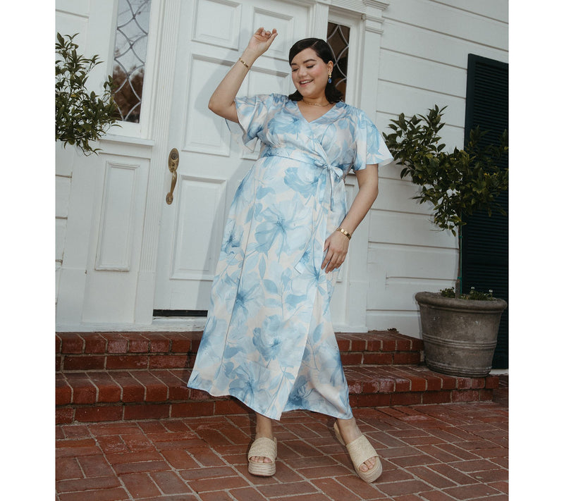Me by Jennie Garth Petite Camellia Printed Faux Wrap Dress — View 16