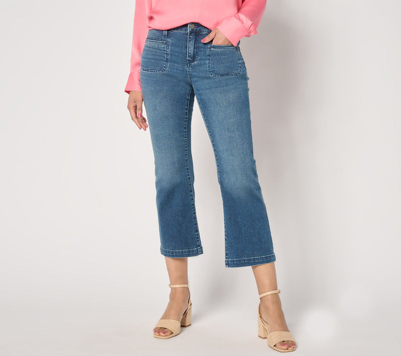 Liverpool Los Angeles Hannah Crop with Vintage Welt Pockets — View 3