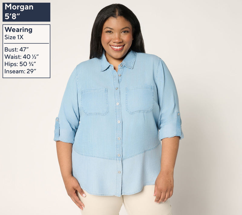 Liverpool Los Angeles Long Sleeve Button Down Shirt — View 2