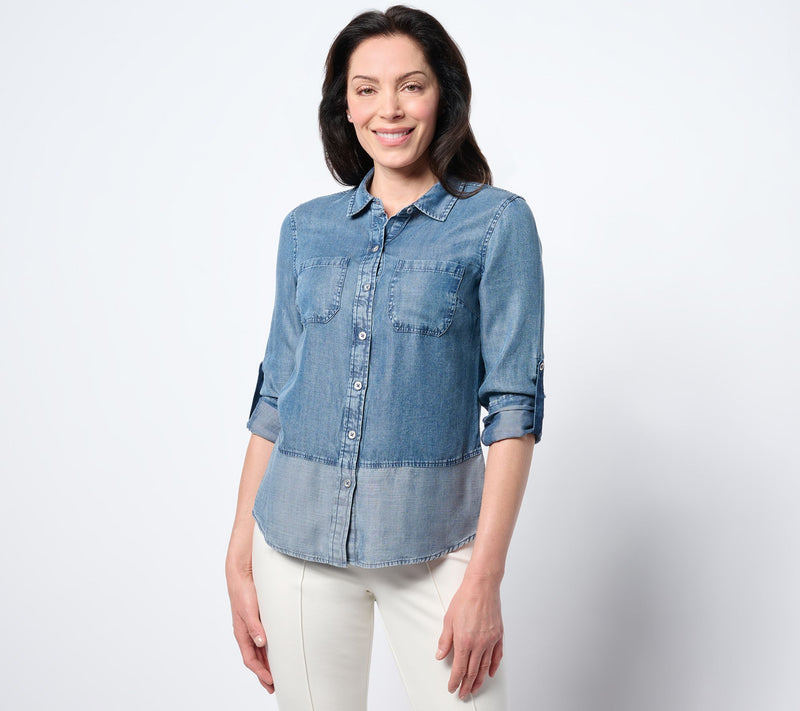 Liverpool Los Angeles Long Sleeve Button Down Shirt — Main view