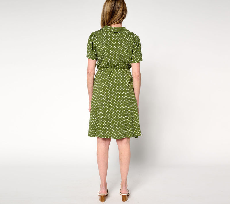 Me by Jennie Garth Petite Dottie Printed Dress — View 12