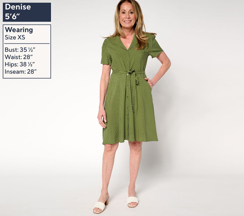 Me by Jennie Garth Petite Dottie Printed Dress — View 11