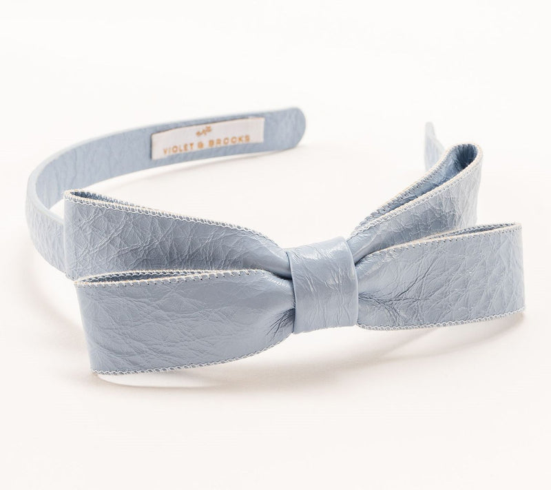 Violet & Brooks Paige Bow Faux Patent Leather Headband — View 24
