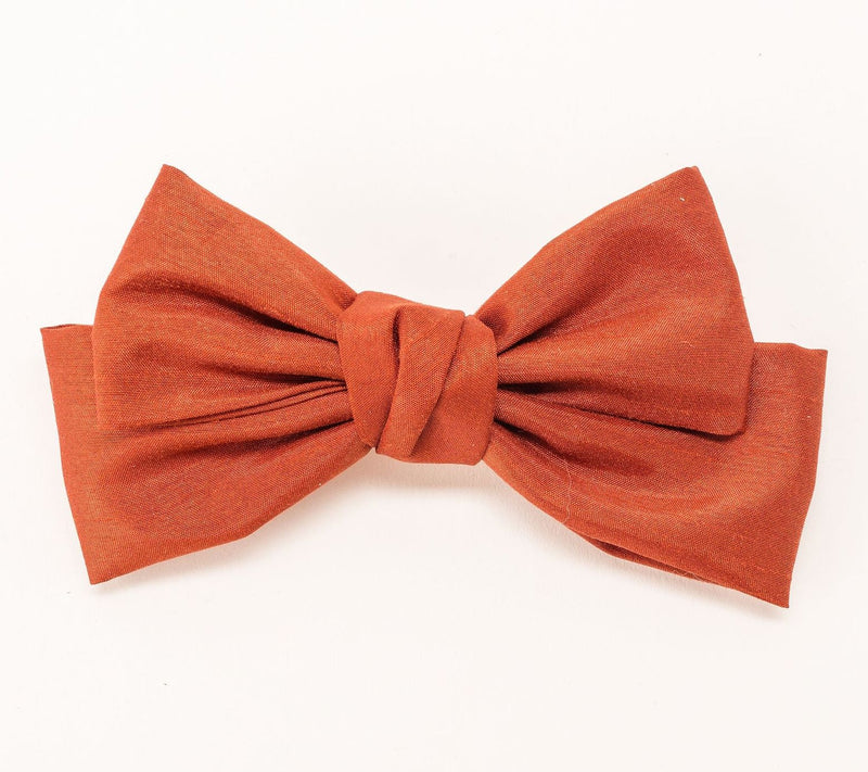 Violet & Brooks Brynn Dupioni Silk 6" Bow Barrette — View 11