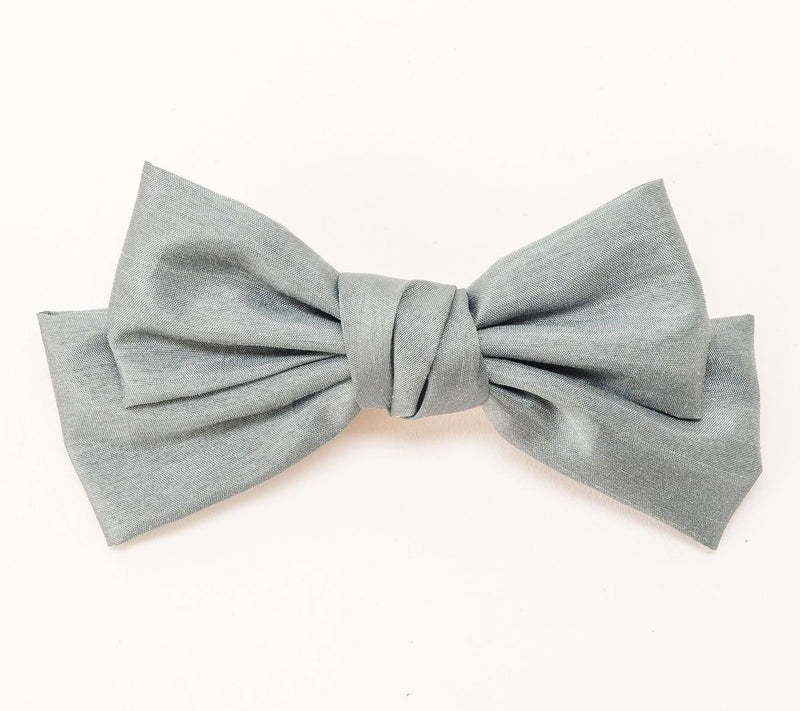Violet & Brooks Brynn Dupioni Silk 6" Bow Barrette — View 12