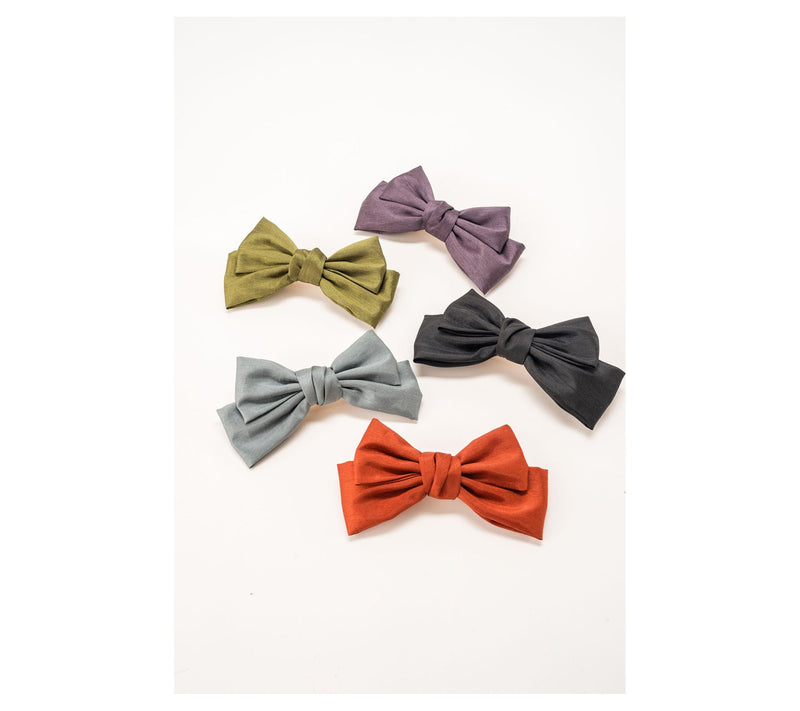 Violet & Brooks Brynn Dupioni Silk 6" Bow Barrette — Main view