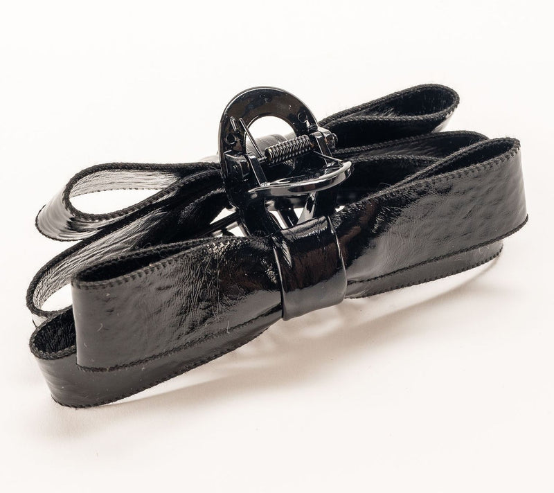 Violet & Brooks Paige Faux Patent Leather Bow Claw Clip — View 25