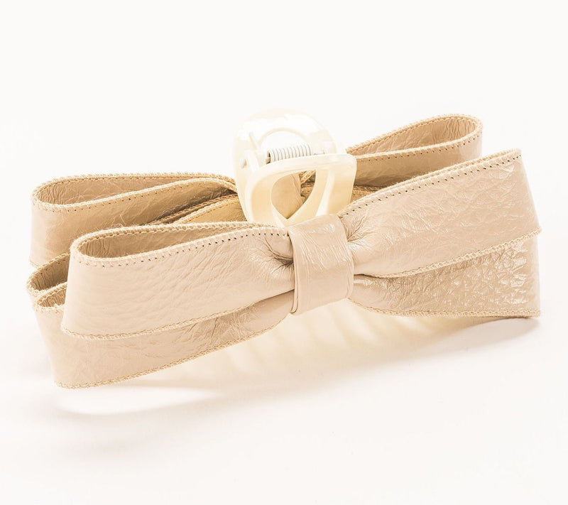 Violet & Brooks Paige Faux Patent Leather Bow Claw Clip — View 26