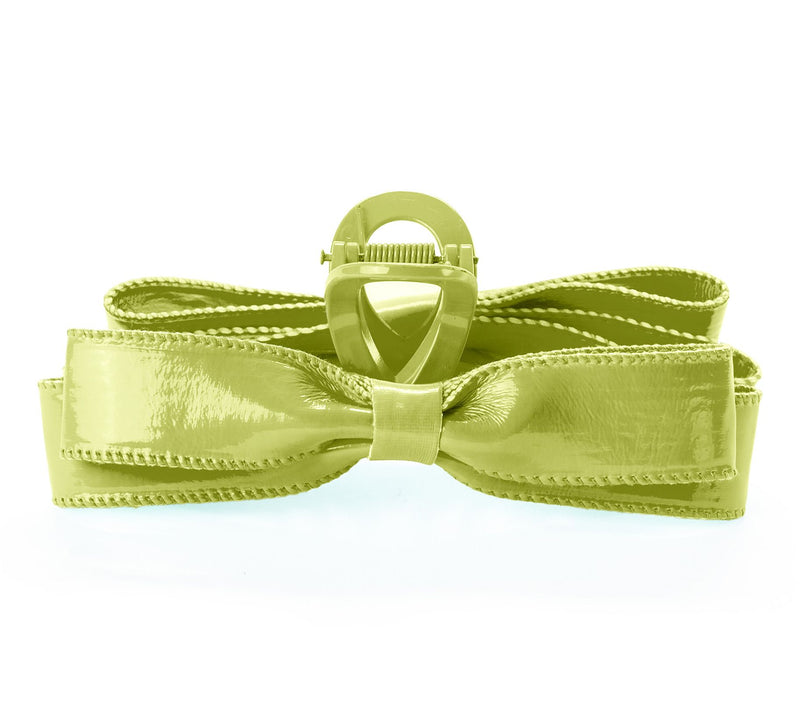 Violet & Brooks Paige Faux Patent Leather Bow Claw Clip — View 3