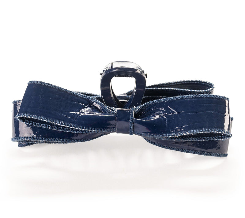 Violet & Brooks Paige Faux Patent Leather Bow Claw Clip — View 9