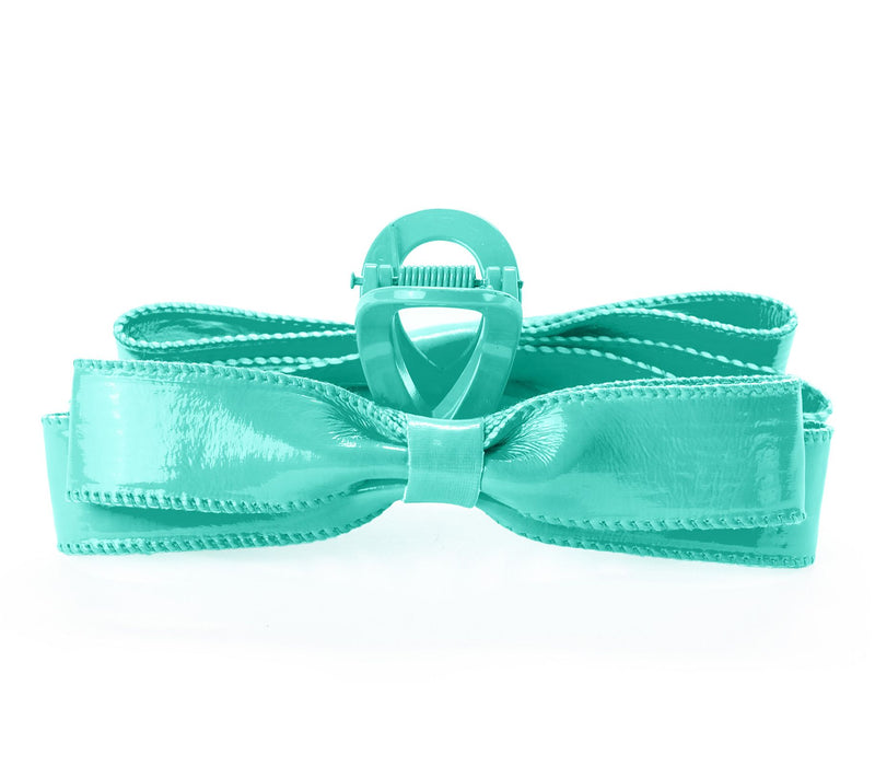 Violet & Brooks Paige Faux Patent Leather Bow Claw Clip — View 13