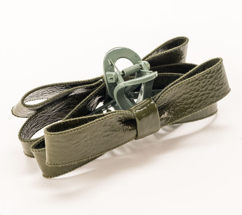 Violet & Brooks Paige Faux Patent Leather Bow Claw Clip — View 29