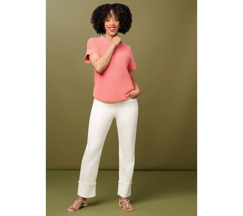 Martha Stewart Signature Knit Dolman Sleeve Cotton Sweater — View 15