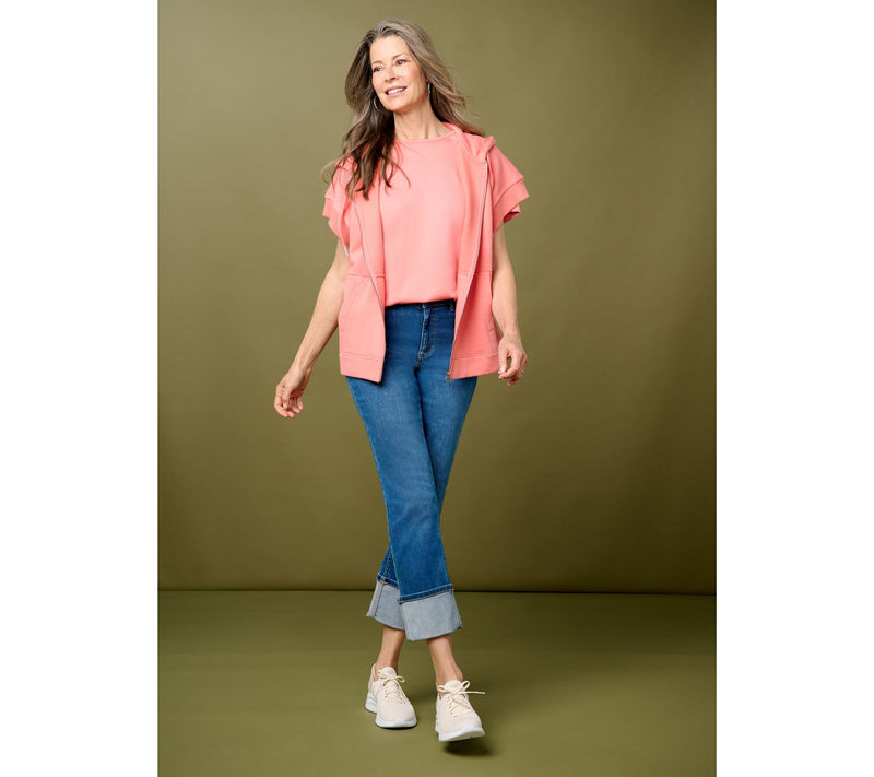 Martha Stewart Signature 100% Cotton Quarter Zip Sweater — View 8