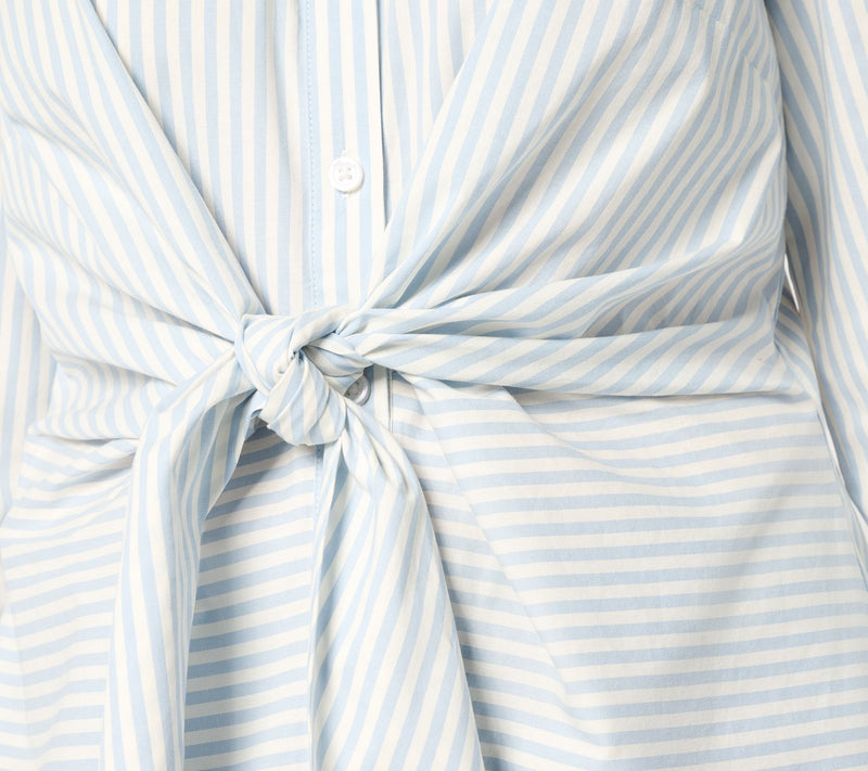 Martha Stewart Signature Woven Tie Front Collared Blouse — View 6
