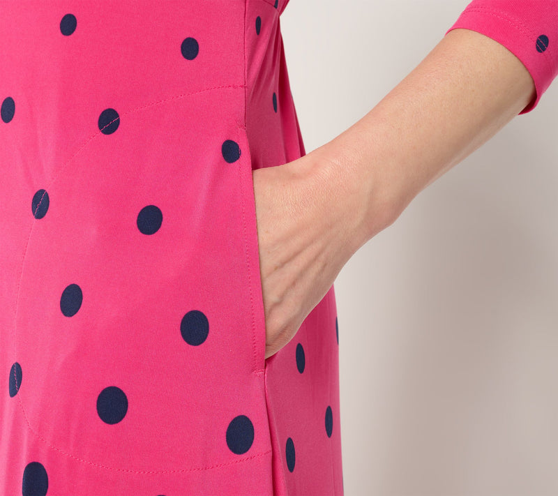 Women with Control Regular Como Jersey Ombre Polka Dot Midi Dress — View 15