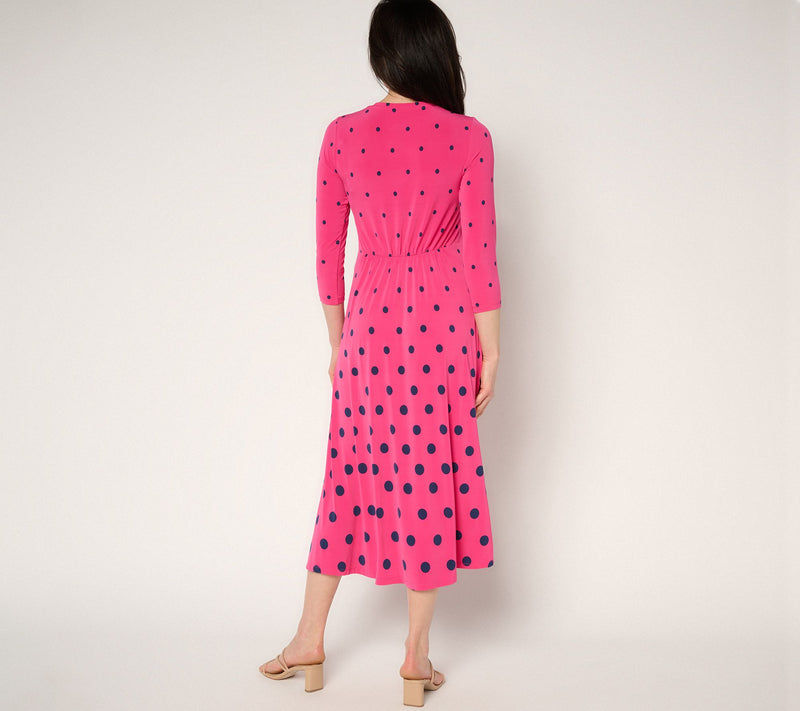 Women with Control Petite Como Jersey Ombre Polka Dot Midi Dress — View 14