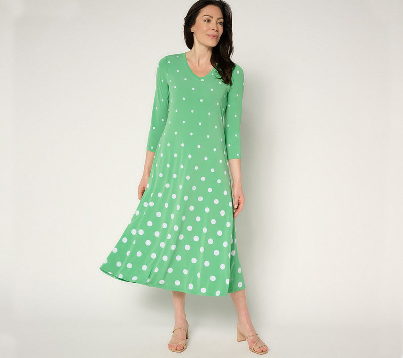 Women with Control Petite Como Jersey Ombre Polka Dot Midi Dress — View 5