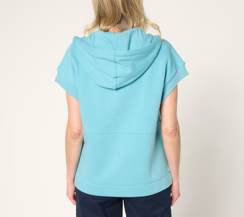 Martha Stewart Signature Towel Terry Zip Front Jacket with Hood — View 4