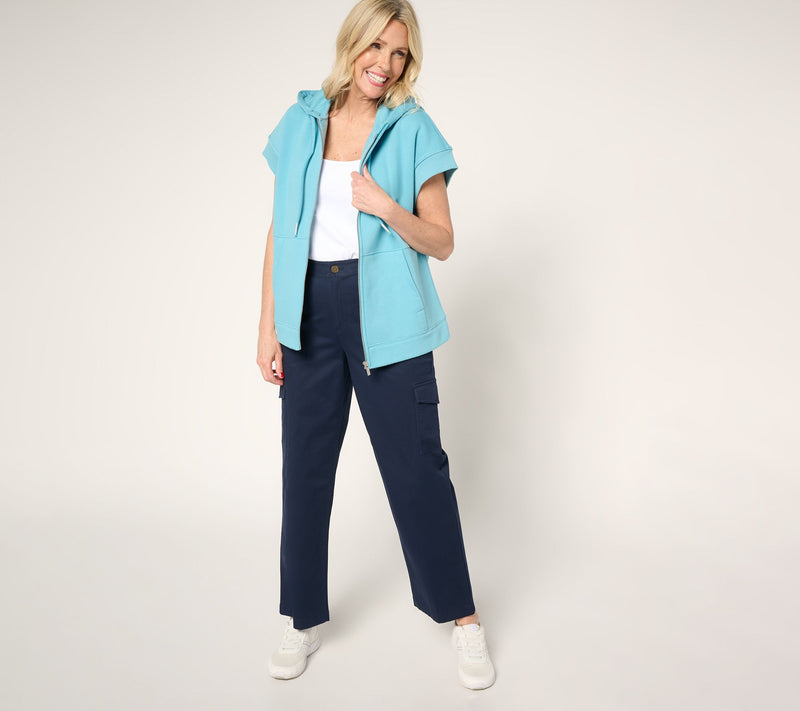 Martha Stewart Signature Towel Terry Zip Front Jacket with Hood — View 5