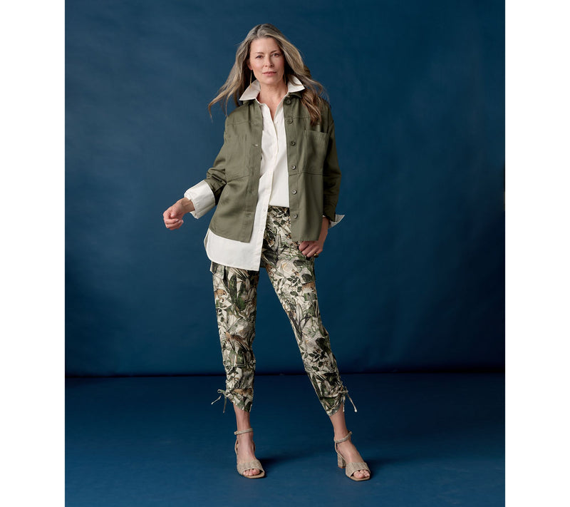 Martha Stewart Signature Utility Button-Front Shacket — View 13