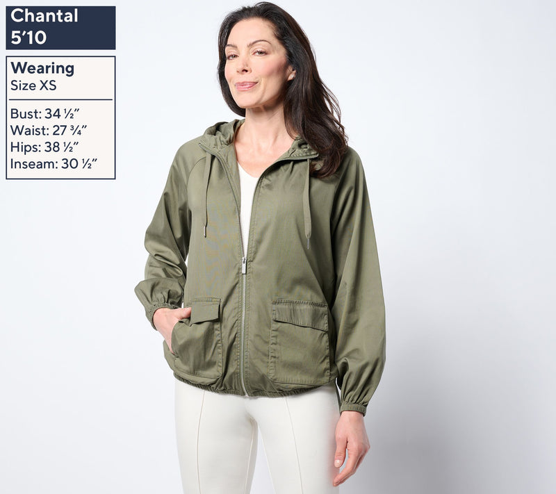 Martha Stewart Signature Puff Sleeve Hooded Jacket — View 9