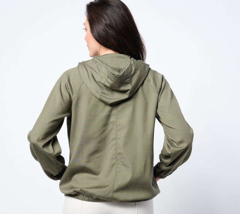Martha Stewart Signature Puff Sleeve Hooded Jacket — View 10