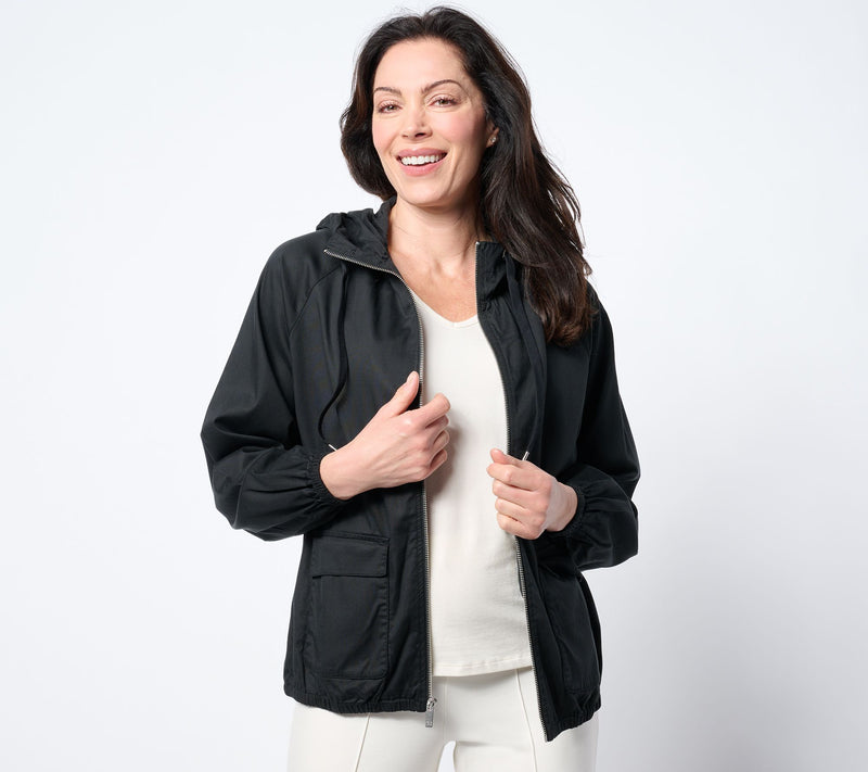 Martha Stewart Signature Puff Sleeve Hooded Jacket — View 5