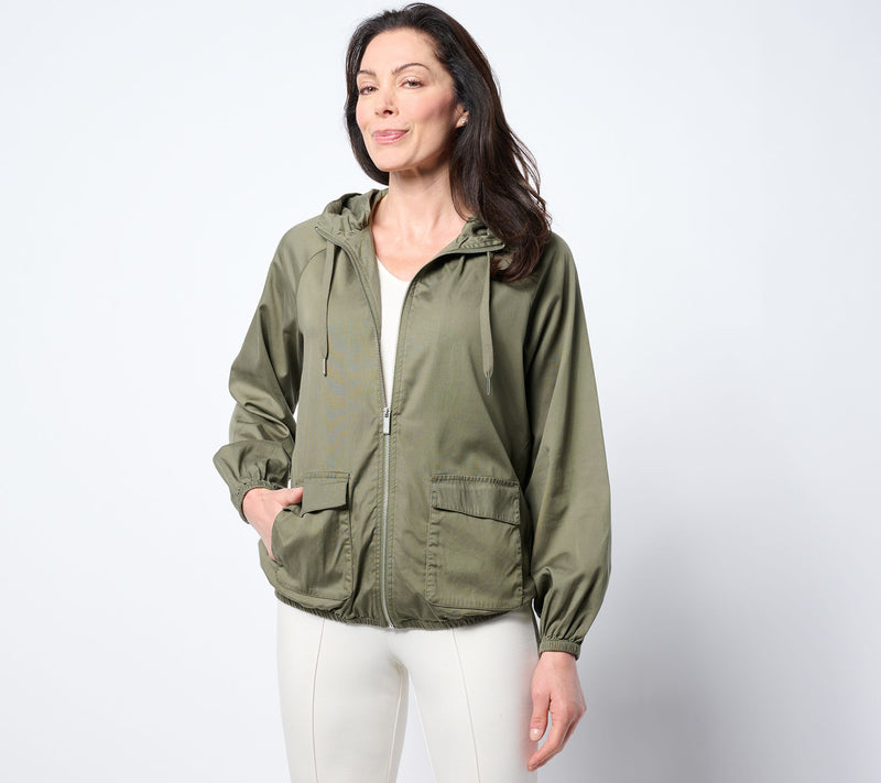 Martha Stewart Signature Puff Sleeve Hooded Jacket — View 7