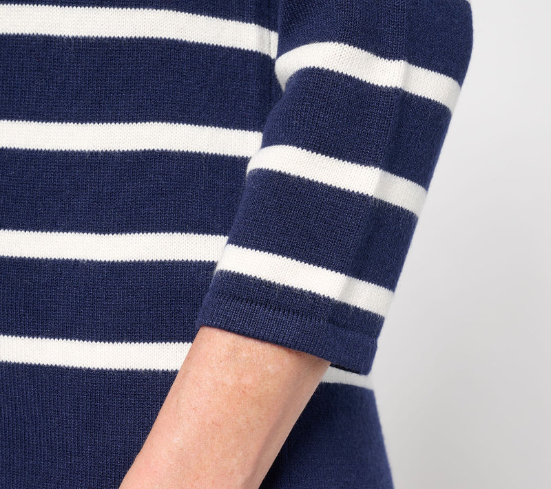 Martha Stewart Signature Striped 3/4-Sleeve Sweater — View 6