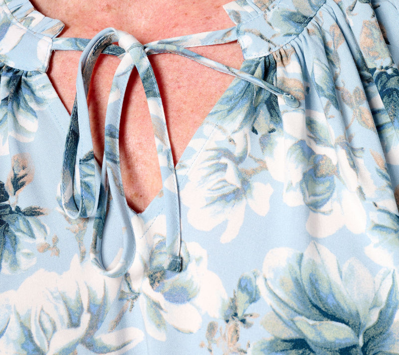 Martha Stewart Signature Woven Printed Peasant Blouse — View 5