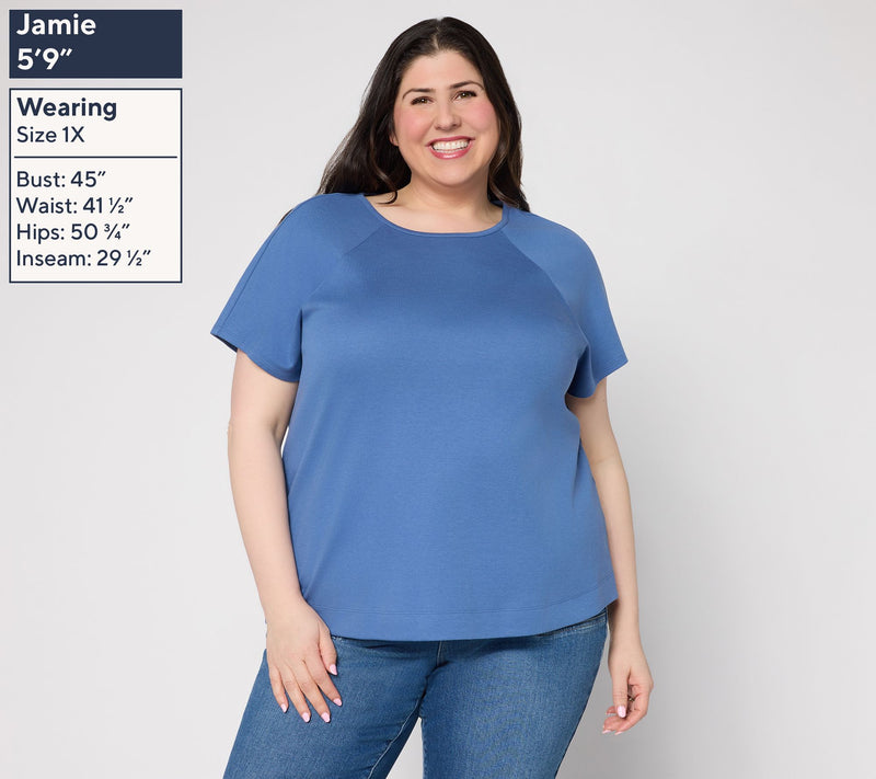 Martha Stewart Signature Essentials Modern T-Shirt w/ Seam Details — View 14