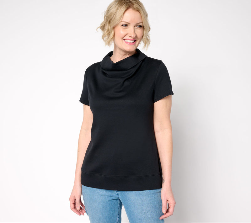 Martha Stewart Signature Essentials Knit Cowl Neck Top — View 7