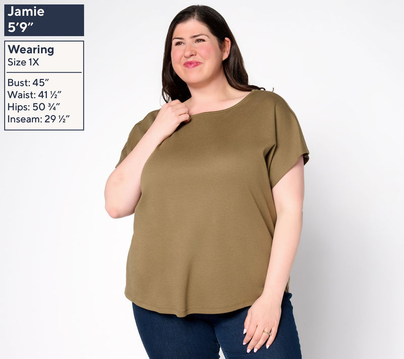 Martha Stewart Signature Essentials Dolman Sleeve T-Shirt — View 10