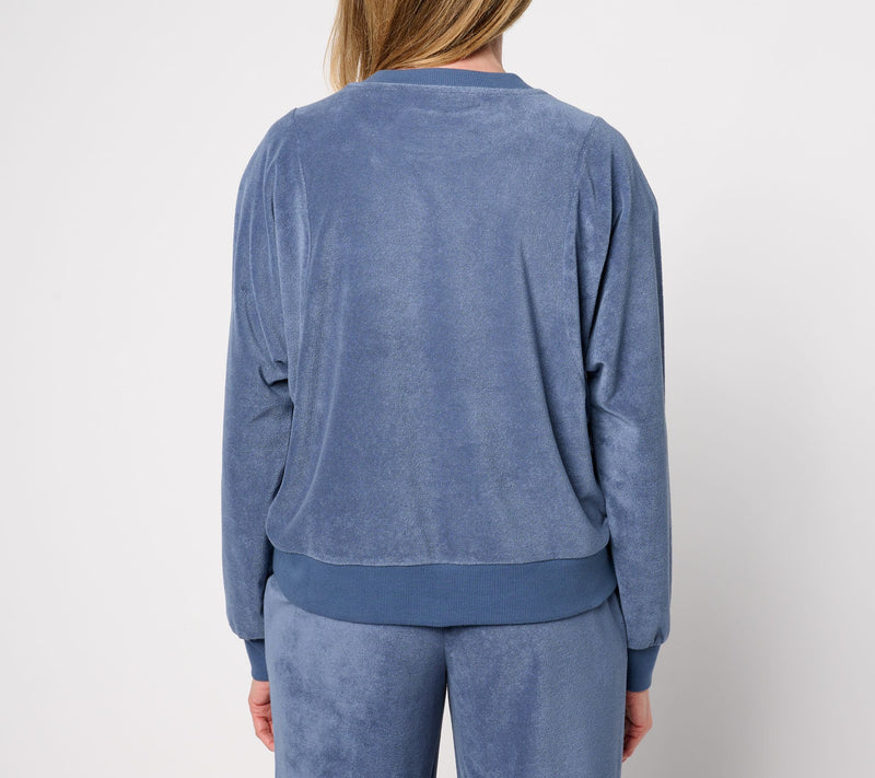 Martha Stewart Signature Knit Raglan Sleeve Sweatshirt — View 4