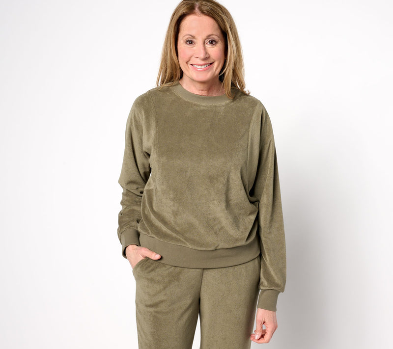 Martha Stewart Signature Knit Raglan Sleeve Sweatshirt — View 12