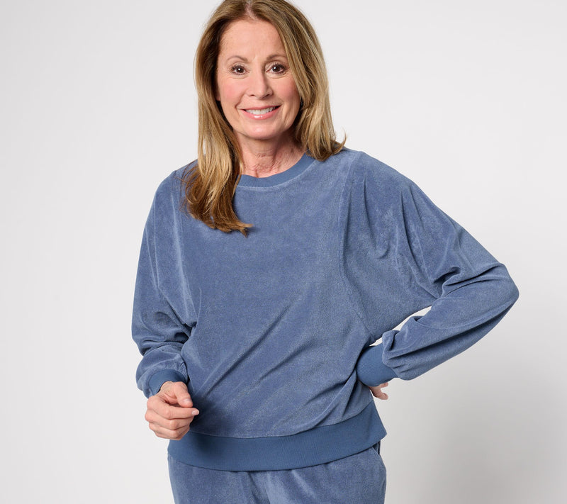 Martha Stewart Signature Knit Raglan Sleeve Sweatshirt — View 13