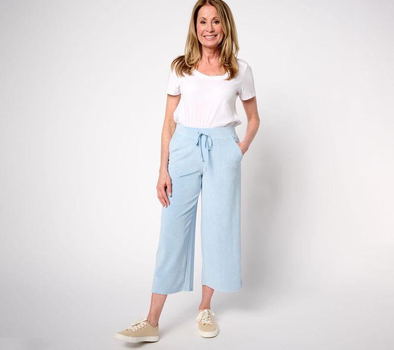Martha Stewart Signature Regular Knit Wide Leg Crop Pants — View 11