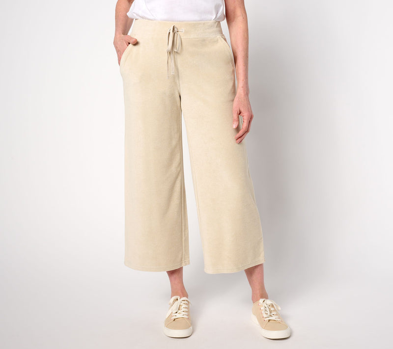 Martha Stewart Signature Regular Knit Wide Leg Crop Pants — View 5