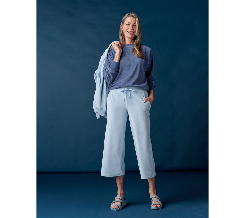 Martha Stewart Signature Petite Knit Wide Leg Crop Pants — View 13