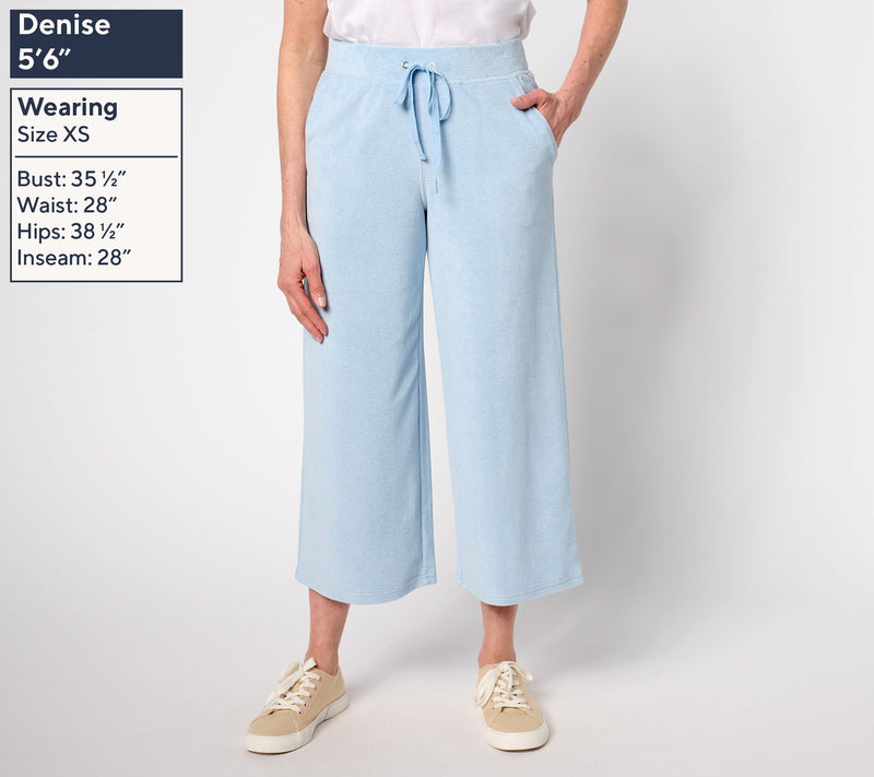 Martha Stewart Signature Petite Knit Wide Leg Crop Pants — View 9