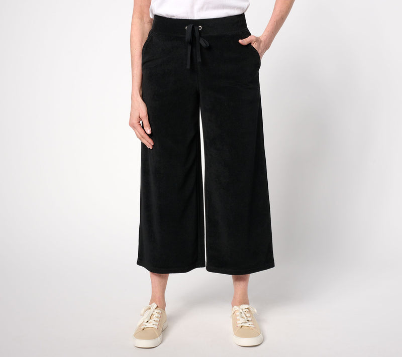 Martha Stewart Signature Petite Knit Wide Leg Crop Pants — View 7