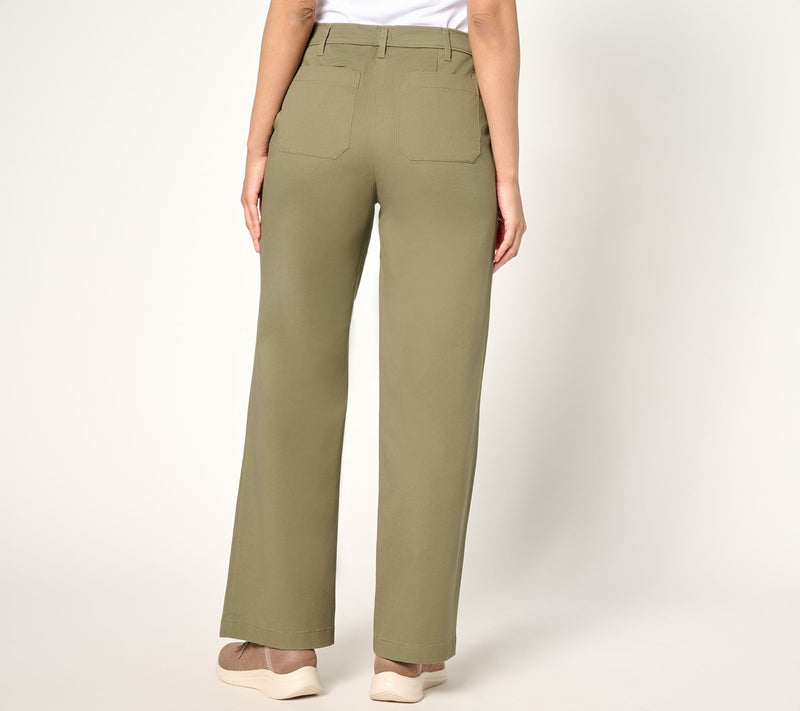 Martha Stewart Signature Regular Twill Wide Leg Pants — View 4