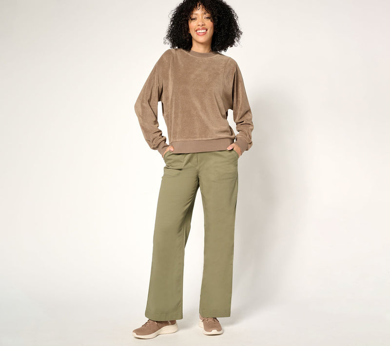 Martha Stewart Signature Regular Twill Wide Leg Pants — View 5