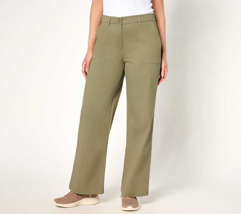 Martha Stewart Signature Regular Twill Wide Leg Pants — Main view