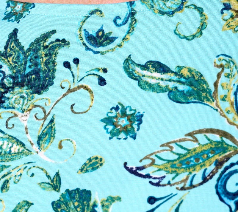 Denim & Co. Printed Favorite Jersey Boat Neck 3/4 Sleeve Top — View 6