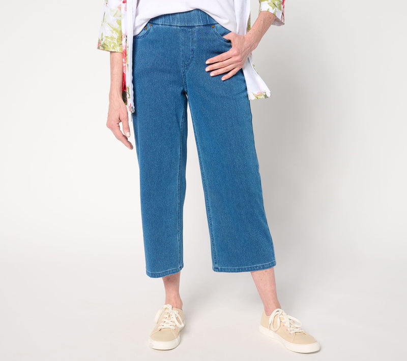 Denim & Co. Regular Comfy Knit Air Crop Trouser Jean — Main view
