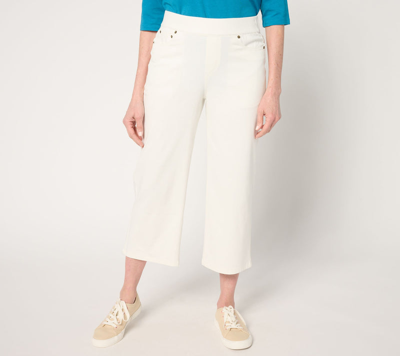 Denim & Co. Regular Comfy Knit Air Crop Trouser Jean — View 7