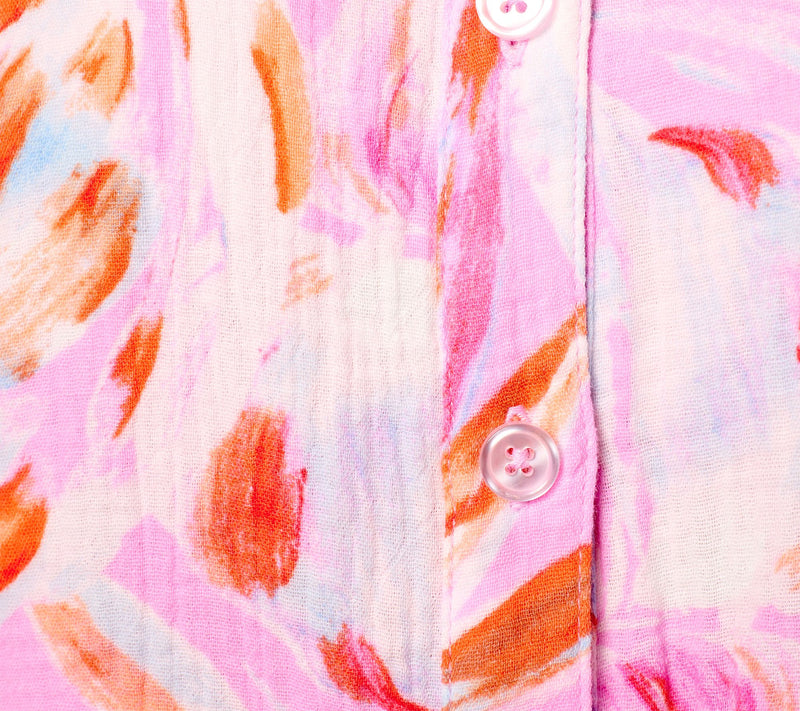 Belle Beach by Kim Gravel Palm Beach 100% Cotton Gauze Camp Shirt — View 6